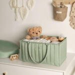 Baby Diaper Caddy Organizer, Stylish Storage Basket For Newborn Essentials And Diaper Station, Gift For Baby Shower And Registry Must-Have